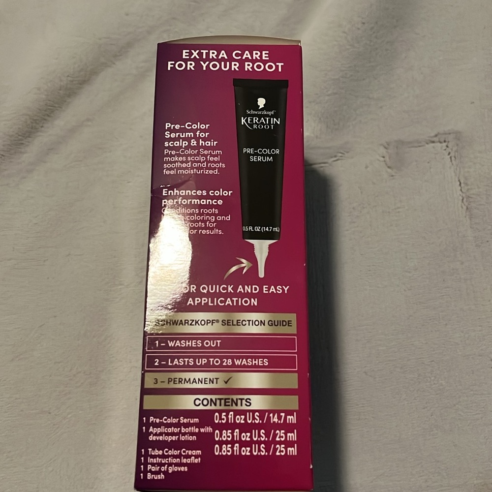 NWT Schwarzkopf Keratin Root Color Black - Picture 2 of 6